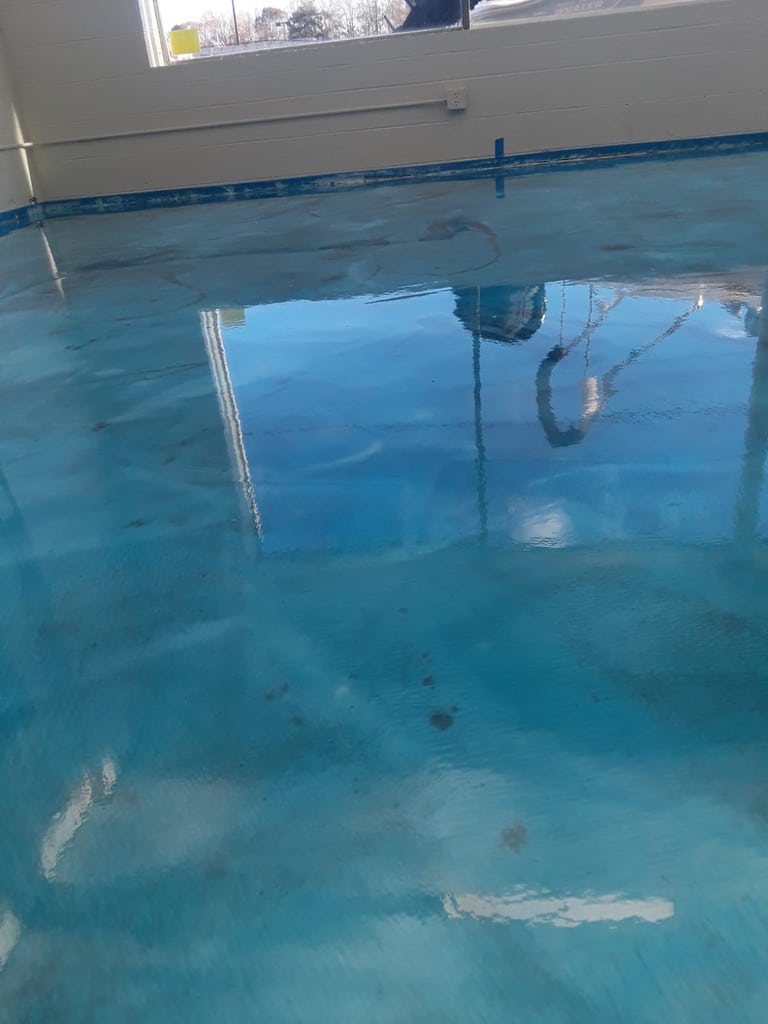 Epoxy Flooring Mechanicsville VA by Dubon on a residential garage floor